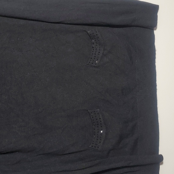 6126 by Lindsey Lohan Mock turtleneck Black Sweater Size M - Picture 3 of 14